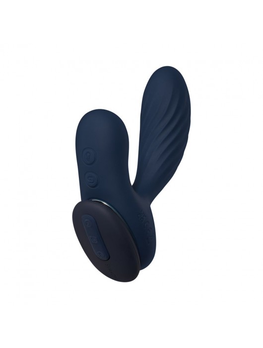 Темно-синий вибромассажер простаты Vick Neo 2 c функцией нагрева и пультом ДУ - Svakom - в Нижнекамске купить с доставкой