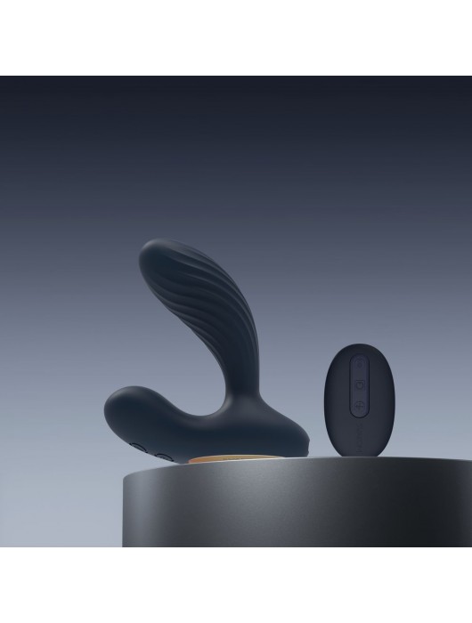 Темно-синий вибромассажер простаты Vick Neo 2 c функцией нагрева и пультом ДУ - Svakom - в Нижнекамске купить с доставкой