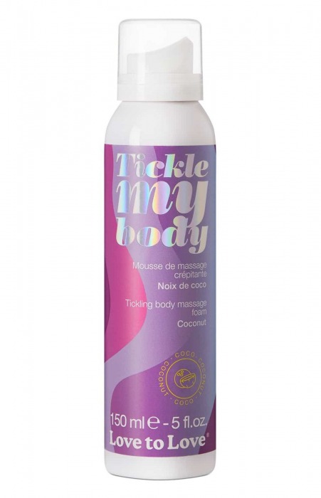 Массажная хрустящая пенка Tickle My Body Coconut с ароматом кокоса - 150 мл. - Love to Love - купить с доставкой в Нижнекамске