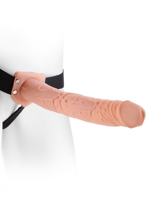 Фаллопротез телесного цвета Hollow Strap-On - 29 см. - Pipedream - купить с доставкой в Нижнекамске