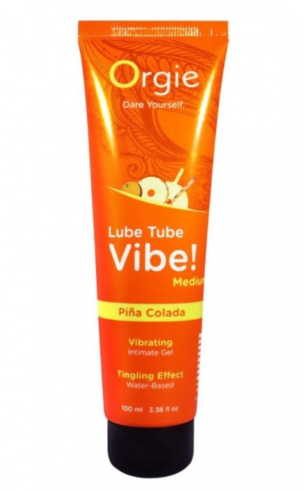 Гель с эффектом вибрации Lube Tube Vibe Medium Pina Colada - 100 мл. - ORGIE - купить с доставкой в Нижнекамске