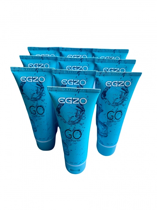 Набор из 10 пролонгирующих лубрикантов на водной основе Egzo Go (по 50 мл.) - EGZO - купить с доставкой в Нижнекамске
