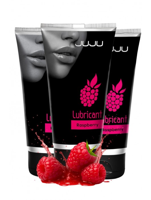 Набор из 3 съедобных лубрикантов JUJU со вкусом малины - JuJu - купить с доставкой в Нижнекамске