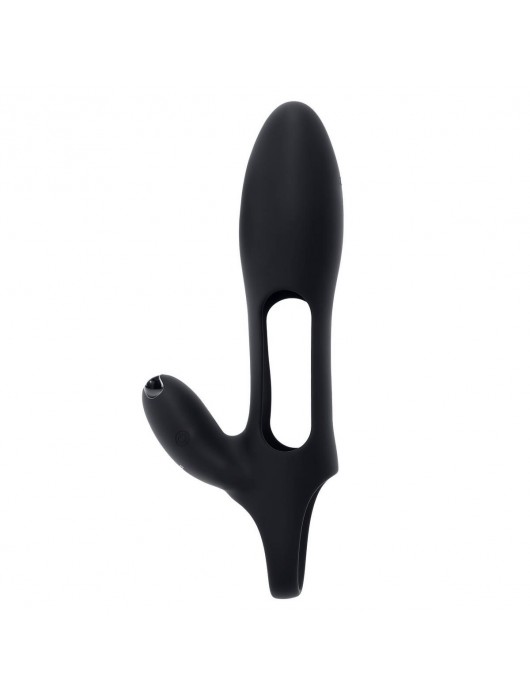 Черная насадка на пенис с вибрацией Nautilus - Zero Tolerance - в Нижнекамске купить с доставкой