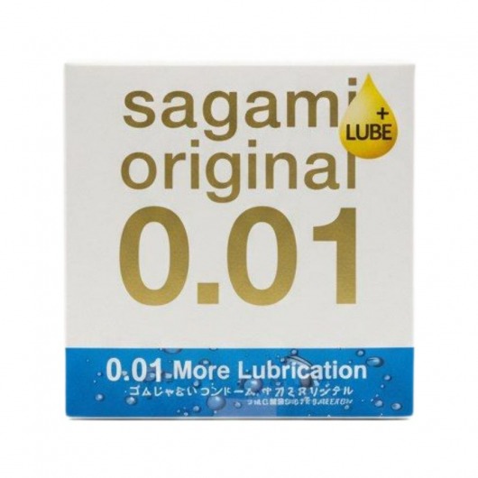 Увлажнённый презерватив Sagami Original 0.01 Extra Lub - 1 шт. - Sagami - купить с доставкой в Нижнекамске