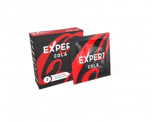 Презервативы с ароматом колы Expert Cola - 3 шт. - Expert - купить с доставкой в Нижнекамске