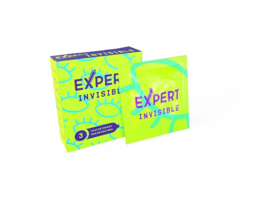Ультратонкие презервативы Expert Invisible - 3 шт. - Expert - купить с доставкой в Нижнекамске