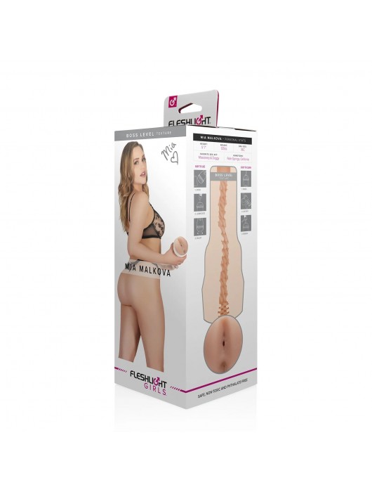 Телесный мастурбатор-анус Fleshlight Girls - Mia Malkova - Fleshlight - в Нижнекамске купить с доставкой