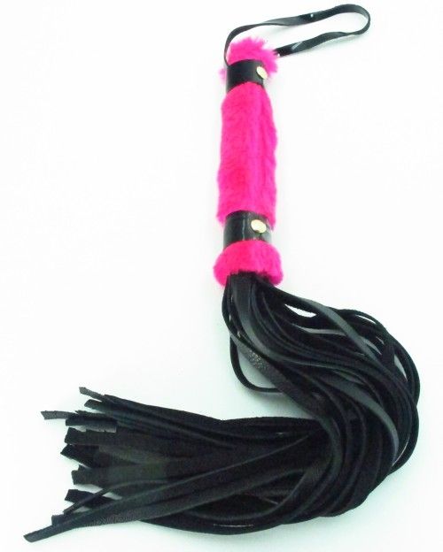 Нежная плеть с розовым мехом BDSM Light - 43 см. - БДСМ Арсенал - купить с доставкой в Нижнекамске