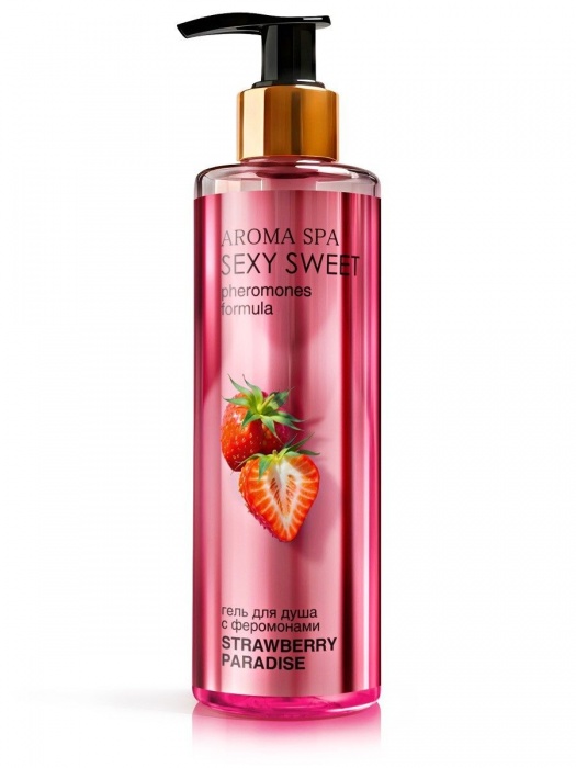 Гель для душа с феромонами и ароматом клубники Strawberry Paradise - 200 мл. -  - Магазин феромонов в Нижнекамске