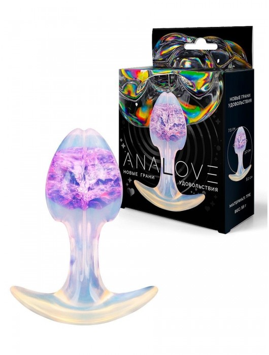 Сиреневатая анальная втулка - 8,2 см. - AnaLove