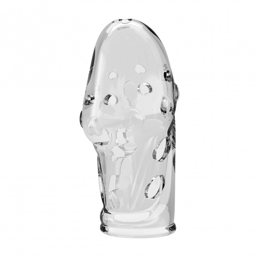 Прозрачная насадка на пенис Booker - 8 см. - Baile - в Нижнекамске купить с доставкой