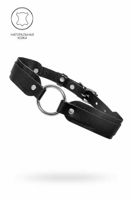 Черный кожаный чокер-ошейник со скруглёнными углами - Pecado - купить с доставкой в Нижнекамске