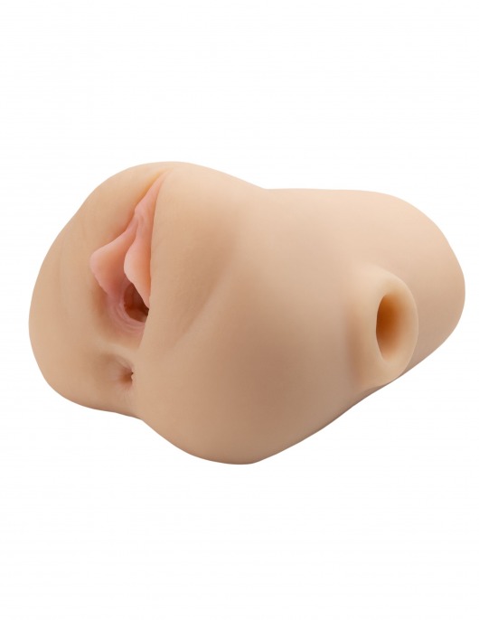 Телесный мастурбатор с вибрацией Double Pounder Vibrating Squeeze Stroker - Pipedream - в Нижнекамске купить с доставкой