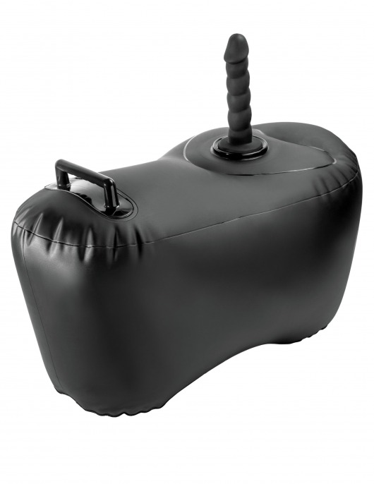 Черное надувное кресло с платформой для фиксации дилдо Body Dock Inflatable Love Seat - Pipedream - купить с доставкой в Нижнекамске