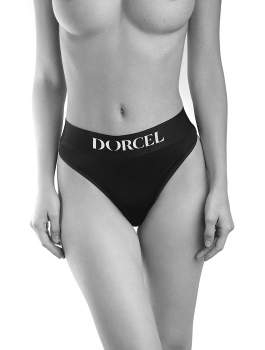 Черные трусики для ношения клиторального стимулятора Panty Lover - size XXL - Dorcel