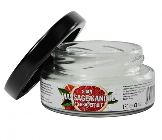 Массажная свеча «Красный грейпфрут» - 50 мл. - SGAN - купить с доставкой в Нижнекамске