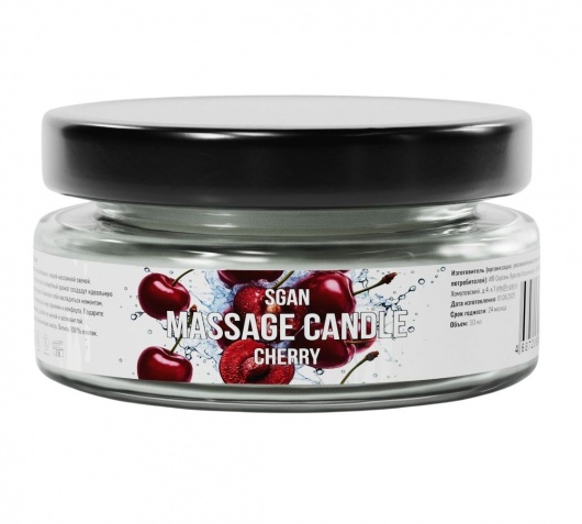 Массажная свеча «Спелая вишня» - 50 мл. - SGAN - купить с доставкой в Нижнекамске
