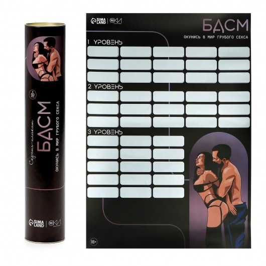 Плакат для двоих со скретч-слоем «БДСМ» - Сима-Ленд - купить с доставкой в Нижнекамске