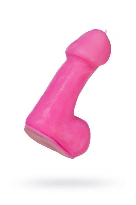Розовая свеча в форме пениса - 47 гр. - Pecado - купить с доставкой в Нижнекамске