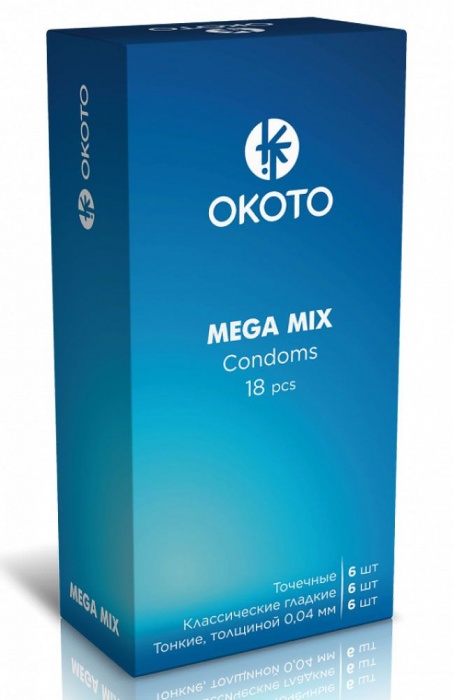 Презервативы OKOTO Mega Mix - 18 шт. - Sitabella - купить с доставкой в Нижнекамске