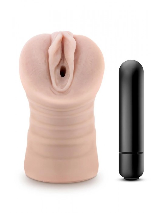 Телесный мастурбатор-вагина Ayumi с вибрацией - Blush Novelties - в Нижнекамске купить с доставкой