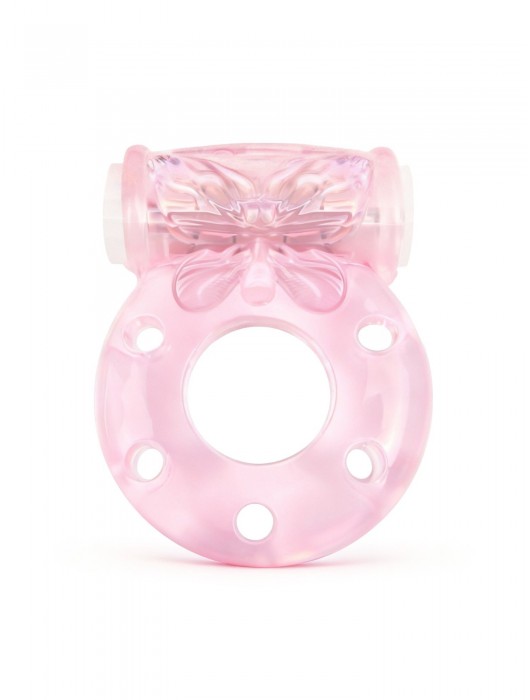 Розовое эрекционное виброкольцо с бабочкой - 1137 - в Нижнекамске купить с доставкой