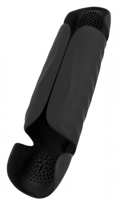 Черный вибромастурбатор с трехточечной стимуляцией Penis Trainer with 3 Point Stimulation - Orion - в Нижнекамске купить с доставкой