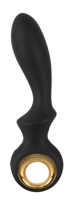 Черный вибратор для точки G с функцией расширения - 18,1 см. - Orion