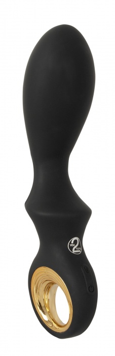 Черный вибратор для точки G с функцией расширения - 18,1 см. - Orion