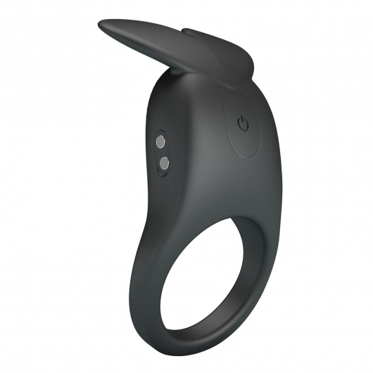 Черное перезаряжаемое виброкольцо Carlton - Baile - в Нижнекамске купить с доставкой