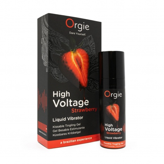 Жидкий вибратор Orgie High Voltage Strawberry - 15 мл. - ORGIE - купить с доставкой в Нижнекамске