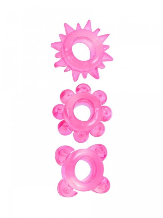 Комплект из 3 розовых эрекционных колец - Erowoman-Eroman - в Нижнекамске купить с доставкой