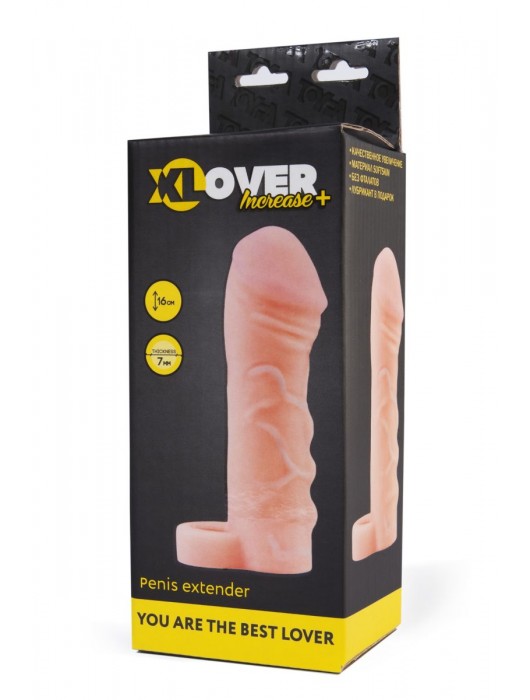 Фаллическая удлиняющая насадка с кольцом для фиксации - 16 см. - ToyFa - в Нижнекамске купить с доставкой