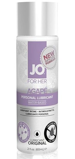 Лубрикант на водной основе для женщин JO AGAPE LUBRICANT ORIGINAL - 60 мл. - System JO - купить с доставкой в Нижнекамске