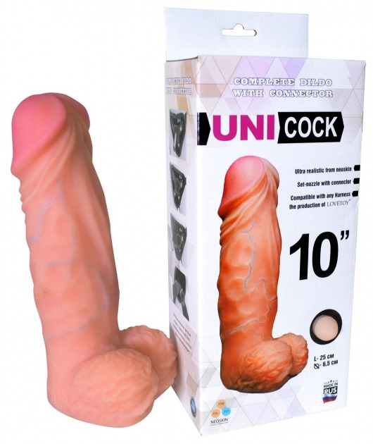 Фаллическая насадка Харнесс UNICOCK 10  - 25 см. - LOVETOY (А-Полимер) - купить с доставкой в Нижнекамске