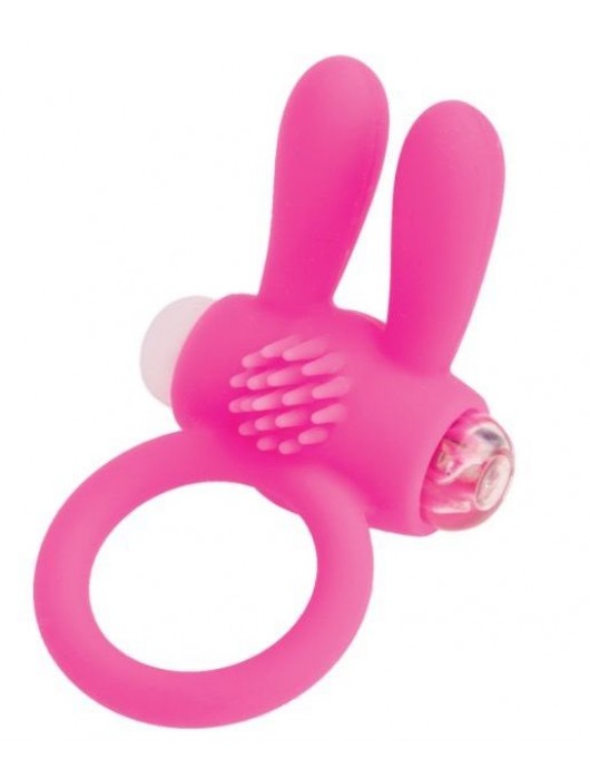 Розовое эрекционное виброкольцо A-toys с ушками - A-toys - в Нижнекамске купить с доставкой