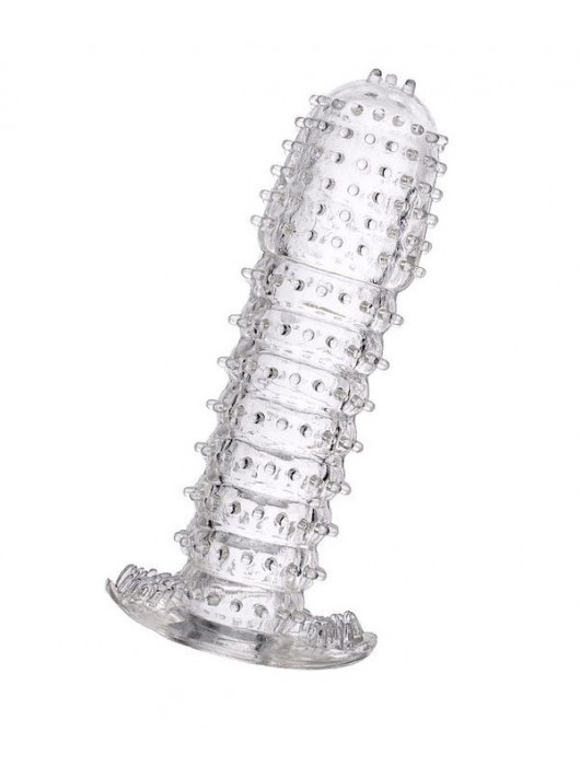 Гелевая прозрачная насадка c шипами - 12 см. - Toyfa Basic - в Нижнекамске купить с доставкой