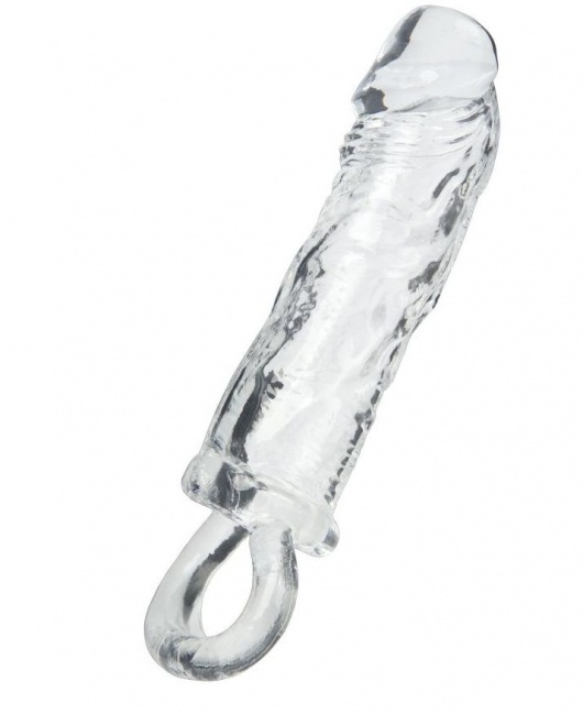 Прозрачная насадка с петлёй для фиксации - 14 см. - ToyFa - в Нижнекамске купить с доставкой