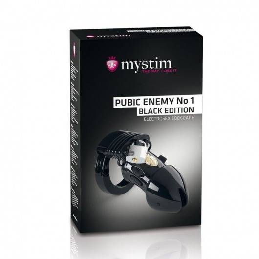 Пояс верности с электростимуляцией Mystim Pubic Enemy No1 Black Edition - MyStim - купить с доставкой в Нижнекамске
