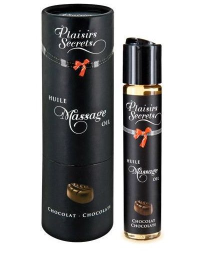 Массажное масло с ароматом шоколада Huile de Massage Gourmande Chocolat - 59 мл. - Plaisir Secret - купить с доставкой в Нижнекамске