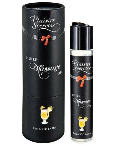 Массажное масло с ароматом пина колады Huile de Massage Gourmande Pina Colada - 59 мл. - Plaisir Secret - купить с доставкой в Нижнекамске