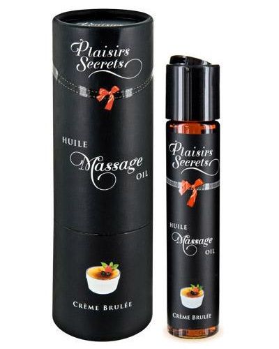 Массажное масло с ароматом крем брюле Huile de Massage Gourmande Creme Brulée - 59 мл. - Plaisir Secret - купить с доставкой в Нижнекамске