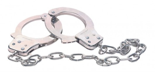 Наручники из металла с длинной цепочкой CHROME HANDCUFFS METAL HANDCUFFS W. KEY - NMC - купить с доставкой в Нижнекамске
