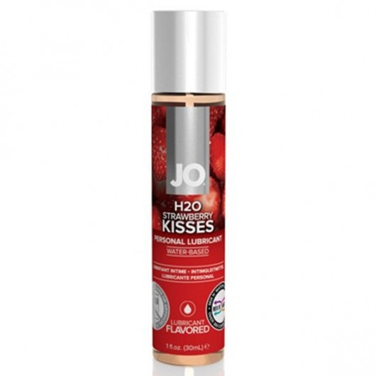 Смазка с ароматом клубники JO Flavored Strawberry Kiss - 30 мл. - System JO - купить с доставкой в Нижнекамске