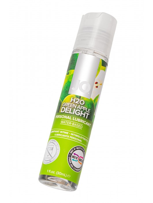 Смазка с ароматом яблока JO Flavored  Green Apple H2O - 30 мл. - System JO - купить с доставкой в Нижнекамске