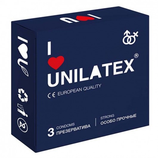 Ультрапрочные презервативы Unilatex Extra Strong - 3 шт. - Unilatex - купить с доставкой в Нижнекамске