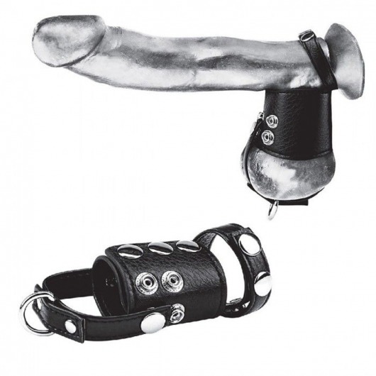 Кольцо на член и мошонку Cock Ring With 2  Ball Stretcher And Optional Weight Ring - BlueLine - в Нижнекамске купить с доставкой