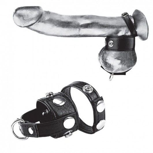 Утяжка для мошонки и пениса Cock Ring With 1  Ball Stretcher And Optional Weight Ring - BlueLine - купить с доставкой в Нижнекамске