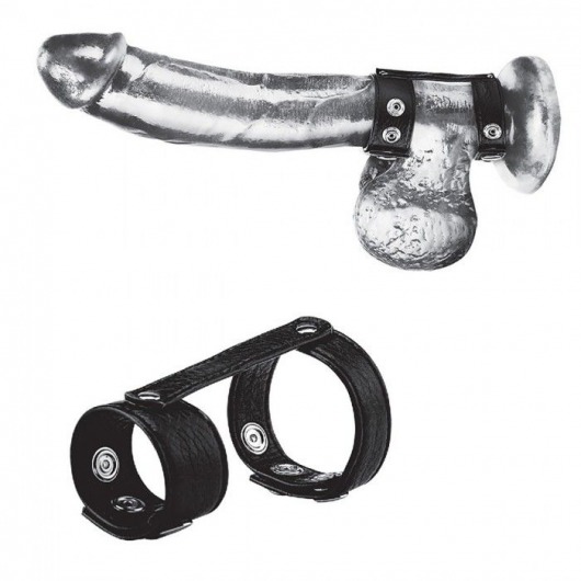 Утяжка на пенис с клёпками Duo Snap Cock And Ball Ring - BlueLine - купить с доставкой в Нижнекамске